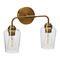 Hello Honey® Robert Stevenson Lighting Holden Metal & Glass 2-Light Vanity